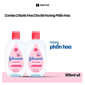 Combo 2 Chai Nước Hoa Cho Bé Johnson's Baby Cologne Hương Phấn Hoa Power Mist Baby Cologne 125ml