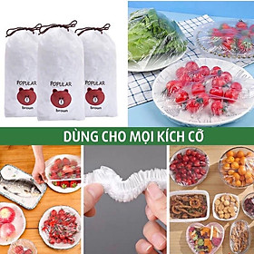 Mua Combo 100 màng bọc thực phẩm  túi bọc thực phẩm nilong có chun co giãn  tái sử dụng