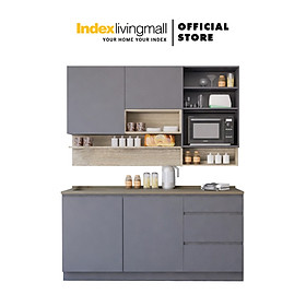 Mua Kệ tủ bếp đa năng nhiều ngăn MINZOKU gỗ công nghiệp cao cấp phủ melamine chống ẩm  màu xám sậm hiện đại | Index Living Mall - Phân phối độc quyền tại Việt Nam