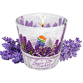 Ly nến thơm tinh dầu Bartek Lavender Basket 115g QT024459 - hoa oải hương, nến trang trí, thơm phòng, thư giãn, hỗ trợ khử mùi (giao mẫu ngẫu nhiên)