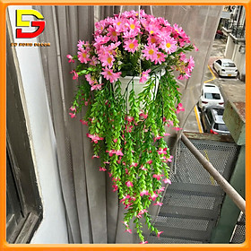 Mua Giỏ Hoa Treo Tường Dài 80cm Chậu Hoa Hoạ Mi Cắm Sẵn Y Hình Trang Trí Ban Công DG-596