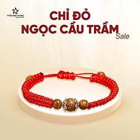 Vòng tay trầm hương chỉ đỏ may mắn Ngọc Cầu Trầm - Thành công,hạnh phúc - charm bạc S925 - Thiên Mộc Hương