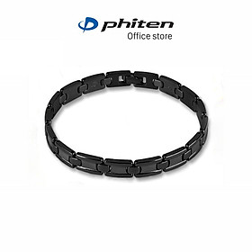 Vòng tay Phiten titanium IP black Aqua titanium (20.5cm) XJE34900