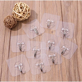 Mua móc dán tường đa năng trong suốt siêu dính chịu lực tốt kích thước 6cm x 6cm