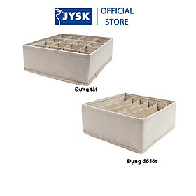 Khay đựng | jysk mala | bọc vải polyester | be | r33xs27xc10cm