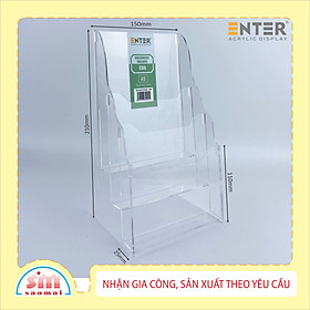 Kệ nhiều giấy 3 ngăn mica Enter C08 15x21cm A5 đứng 2mm