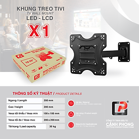 Giá treo tivi cố định, khung giá treo tivi led cho mọi hãng tivi từ 19-55inch - X1 - Hàng Chính Hãng