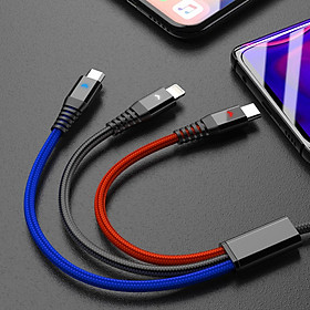 Dây Cáp Sạc Nhanh 3 Đầu USB Cho iPhone 7 Plus/Samsung Galaxy S8 (1m + 20cm)