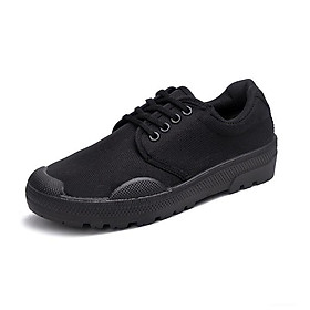 New Liberation Shoes Training Shoes Military Shoes Camouflage Shoes Men's Non-Slip Wear-Resistant Construction Site Shoes Full Black Military Training Rubber Shoes J1Yh
