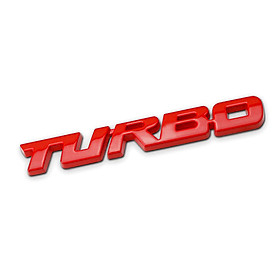 Chữ TURBO dán trang trí ô tô (Màu Đỏ)