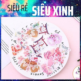 Set 40 sticker ngộ nghĩnh phong cách nhật bản - trang trí sổ tay, sổ planner