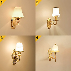 Mua Đèn ngủ Treo Tường phong cách cổ điển chao thủy tinh trang trí phòng khách