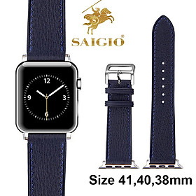 Dây Apple Watch 41mm 40mm 38mm, Chất Liệu Da Bò Cao Cấp, Dây Đeo Phong Cách Cổ Điển, Đơn Giản Và Tinh Tế, Tương Thích Các Phiên Bản Series 9/8/7/6/5/4/3/2/1/SE/SE2