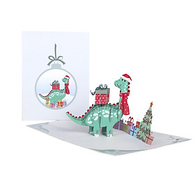 X39- THIỆP NOEL 3D KHỦNG LONG