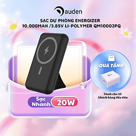Mua Sạc dự phòng  Energizer 10 000mAh /3.85V Li-Polymer hỗ trợ sạc nhanh 20W QM10002PQBK - Hàng chính hãng