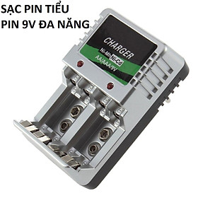 (LOẠI TỐT) Thiết bị sạc pin tiểu AA/ AAA / pin 9v đa năng thông minh tự ngắt khi đầy chống phù pin hàng cao câp
