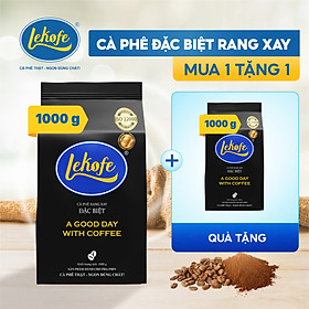 [MUA 1 TẶNG 1] Cà phê rang xay Đặc Biệt Lekofe 80% Robusta 20% Arabica Đắng đậm chua nhẹ Túi 1000g