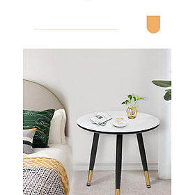 Mua Bàn trà tròn màu vân đá phong cách sang trọng hiện đại  Bàn sofa phòng khách ngồi bệt hoặc ngồi bàn cao chân sắt kim loại bền bỉ lắp ráp dễ ràng