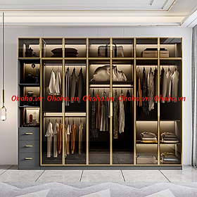 Mua   Miễn phí vận chuyển & lắp đặt   Tủ quần áo cánh kính Ohaha có kèm đèn led - TCK003