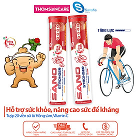 Viên sủi bổ sung vitamin C Sano Stronger Sanofia - giúp tăng cường sức khỏe