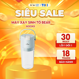 Mua Máy Xay Sinh Tố Bear Máy Xay Đa Năng Máy Xay Cầm Tay Máy Xay Sinh Tố Tiện Lợi Xay Nhanh Xay Rau Củ 400ml MX04X-HÀNG CHÍNH HÃNG