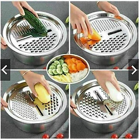 Mua BỘ RỔ NẠO INOX 304 ĐA NĂNG TIỆN LỢI 3 CHI TIẾT 26cm