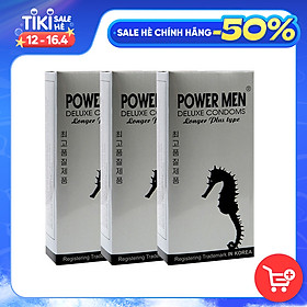 Bao cao su Powermen Tăng Khoái Cảm Hỗ Trợ Trị Xuất Tinh Sớm 12 BCS (Hàng chính hãng 100%)