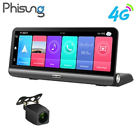 Mua Camera hành trình Phisung P03 đặt taplo ô tô 4G  wifi  8 inch tích hợp cam lùi - Tích hợp phần mềm dẫn đường Navitel  Google map... - Hàng Nhập Khẩu