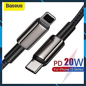 Cáp sạc nhanh, siêu bền C to IP 20W Baseus Tungsten Gold dùng cho iPhone 12/ iP11 Series/ iPXS Max (20W, Fast Charging & Data Cable)- Hàng chính hãng