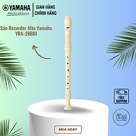 Sáo dọc Recorder Alto YAMAHA YRA-28BIII kèm túi đựng, dụng cụ vệ sinh, kem bôi khớp nối - Nốt thổi Baroque, tiêu chuẩn giáo dục quốc tế