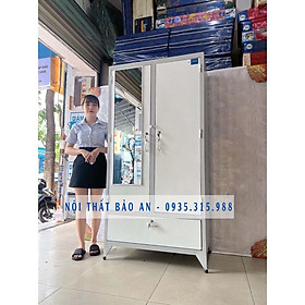 Mua Tủ sắt sơn tĩnh điện hộc bật màu xám 1m6x90cm - Nội Thất Bảo An