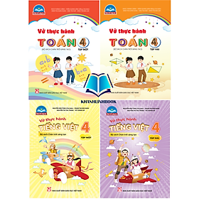 Combo 4c Vở thực hành Toán + Tiếng Việt 4 (Bộ chân trời sáng tạo ) - Hồng Hà