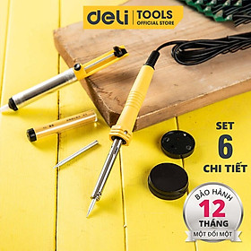 Bộ Mỏ Hàn Điện Deli 6 Chi Tiết Chính Hãng Chất Lượng Cao - Sử Dụng Đa Năng