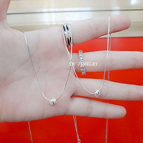 Dây chuyền bạc liền mặt bi máy  YN JEWELRY SL