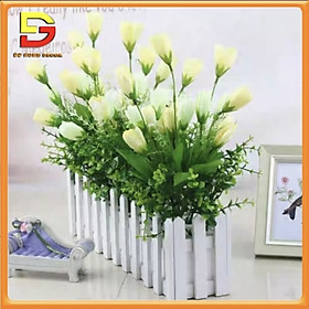 Mua Hoa Lụa Giỏ Hoa Hàng Rào Dài 50cm Cắm Sẵn Nhiều Mẫu Hoa Trang Trí Nhà Cửa DG-564