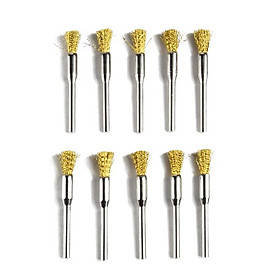 Bộ 10 Chổi Đánh Gỉ Trục 3mm Sợi Đồng Chổi Chụm