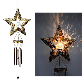 Wind Chimes,Star Solar Wind Chimes with Amazing Deep Tone Outside Garden Decor for Spiritual Gifts, Unique Hanging Decor for Mom Women Grandma