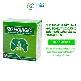 Hình ảnh Thực phẩm chức năng  hỗ trợ tuần hoàn não Robgingko – Robinson Pharma Usa-Hộp 100 viên