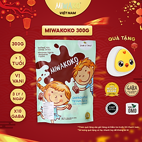 Sữa Hạt Dinh Dưỡng Miwakoko Vị Cacao Túi 300g Bổ Sung Năng Lượng, Phát Triển Trí Não Toàn Diện - Miwako