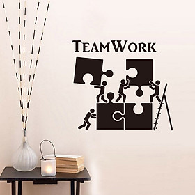 Decal trang trí văn phòng Team Work - decal dán tường Team Work đẹp ( 56 x 61 cm)