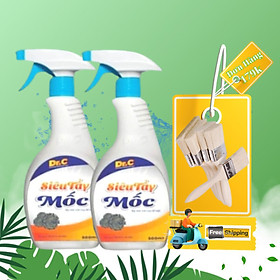 Combo Siêu Tẩy Mốc,Tẩy Mốc Áo Quần,Tường Nhà,Khe Cửa Ố Đen,Gioăng Cao Su Máy Giặt,Chăn,Ga,Nệm Gối Dr.C 300ml