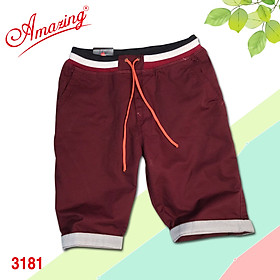 Hình ảnh Quần short kaki nam Amazing, lưng thun có giây rút, vải co giãn nhẹ, màu sắc đa dạng, có big size