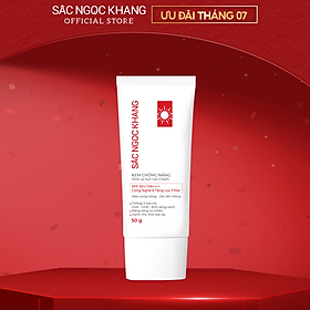 Kem chống nắng Sắc Ngọc Khang 50g giúp chống nắng hiệu quả với chỉ số SPF50, PA++++