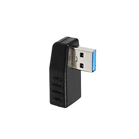 USB 3.0 Adapter Vertical Male to Female Left Angle Type-A Adapter Coupler Connector - Pack of 1