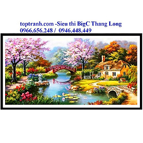 Mua Tranh thêu chữ thập ngôi nhà hạnh phúc FJ0701 hàng cao cấp 86 màu loại to chưa thêu