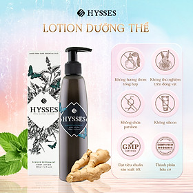 Sữa Dưỡng Thể Cao Cấp Hysses Body Lotion Giãn Cơ Bắp, Tăng Cường Lưu Thông Máu, Thư Giãn Cơ Thể, Dưỡng Ẩm Phục Hồi Da Với Tinh Dầu Gừng - Bạc Hà Hữu Cơ Tự Nhiên