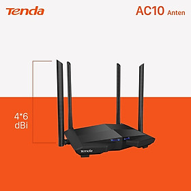 Router Wi-Fi Tenda AC10 Cổng Gigabit băng tần kép AC1200 - HÀNG CHÍNH HÃNG