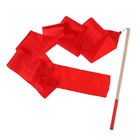 Dancing and Rhythmic Gymnastics Ribbon Dancer Wand Streamers-Red