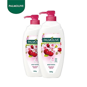 Bộ 2 Sữa tắm Palmolive sảng khoái dịu êm 100% chiết xuất từ hoa anh đào 500g