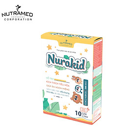 Gói uống dung dịch hỗ trợ tiêu hóa và tăng cường sự ăn ngon miệng cho trẻ em NURAKID - 1 hộp x 20 gói x 10ml